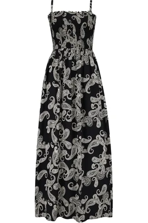 Pour Moi Stropløs Rynket Bodice Maxi Beach Kjole46 R