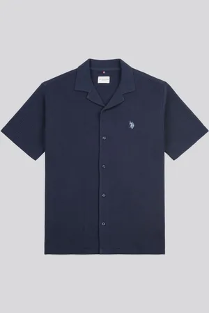 U.S. Polo Assn. U. S. Polo Assn. Mens Waffle Texture Revere Polo Shirt2X-Large