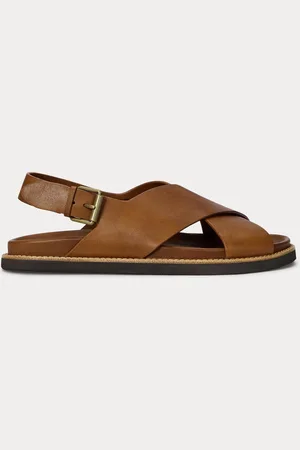Ralph Lauren Zane Leather Cross Strap Sandalsuk10eu44