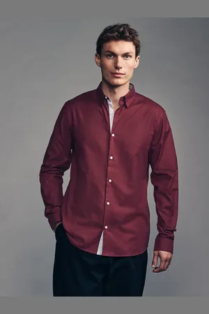 Next Slim Fit Stretch Oxford Long Sleeve ShirtM