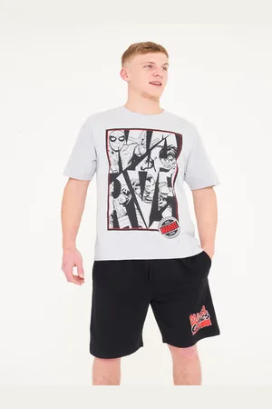 Brand Threads Herre 100% Cotton Marvel Comics Short Pyjamas SætXS