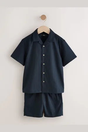Next Short Sleeves Revere Collar Texture Shirt & Shorts Set (3-16yrs)152158cm