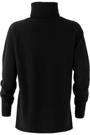 CELTIC & CO. Womens Black Geelong Slouch Roll Neck JumperS