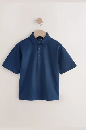 Next 100% Cotton Short Sleeve Boxy Fit Polo Shirt (3-16yrs)134140cm