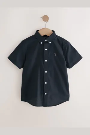 Next Kortærmet Cotton Rich Oxford skjorte (3-16år)122128cm