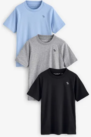 Abercrombie & Fitch Blå Logo Langærmet 100% Bomuld Top 3 Pakke15 - 16 år (170 - 176cm)