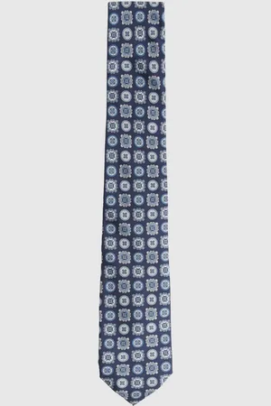 Reiss Primo Silk Foulard Medallion Print Tieonesize