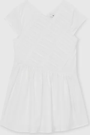 Reiss Bessie Cotton Tucked-Pleat Dress116122cm