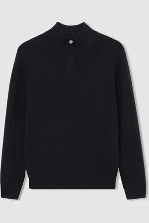 Reiss Edison Merino Wool Half Zip JumperL