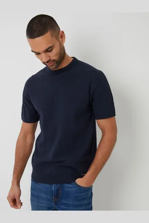 Threadbare Textured Front Knitted T-ShirtMiddel