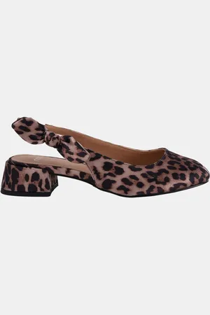 Novo Wide Fit Claudia Bow Low Block Slingbackseu41