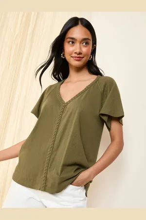 Friends Like These Short Sleeve Plait Trim Tunicmedium