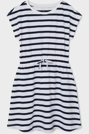 NAME IT Jersey Stribet Kortærmet Kjole158164cm