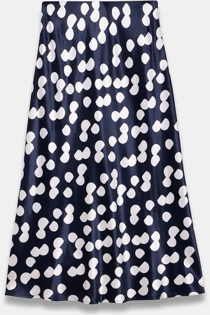 mint&berry Spot Print Satin Skirtxlarge