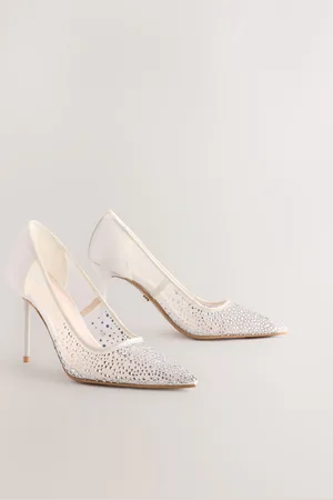 Next Forever Comfort Wedding Point Toe Jewel Mesh Wedding Courtseu40