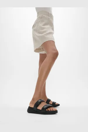 FitFlop Black F-mode Go Adjustable Flatform Two-bar Slideseu39