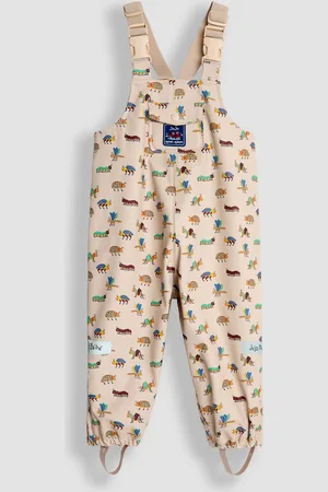 JoJo Maman Bébé Bug Print Waterproof Dungarees2 - 3 år (92 - 98cm)