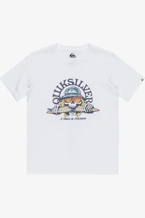 Quiksilver Youth Skull Feast Short Sleeve Graphic Logo 100% Cotton T-Shirt128134cm