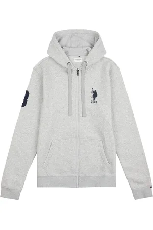 U.S. Polo Assn. U. S. Polo Assn. Mens Classic Fit 100% Cotton Player 3 Zip-Up HoodieXL