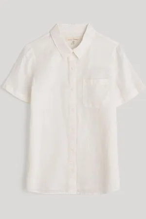 Seasalt Cornwall Drydock Short Sleeve 100% Linen Shirt46