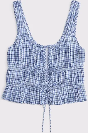Abercrombie & Fitch Ruched Tie Front Topsmall