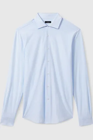Reiss Valdo Cotton-Blend Cutaway-Collar Striped ShirtXS