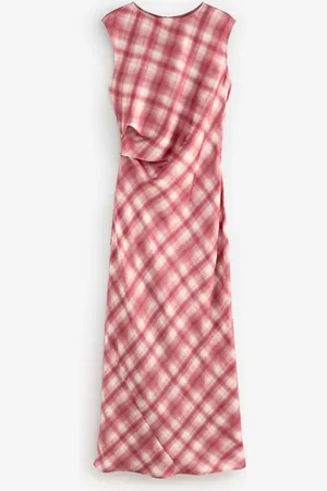 Next Ærmeløs Satin Drape Taljedetalje Midi Kjole36