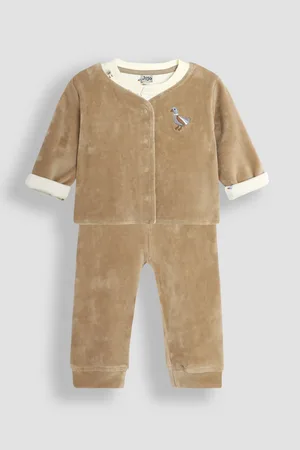 JoJo Maman Bébé Baby Duck Velour Set 3 PieceOp til 3 måneder (50 - 62cm)