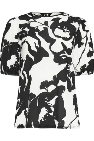 Long Tall Sally Monochromatic Floral Print Top42 Høj