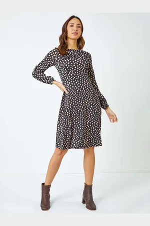 Roman Pebble Spot Stretch Tea Dress46