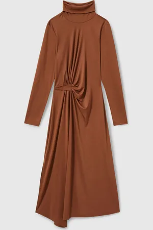 Reiss Casey Draped Jersey Midi Dress36