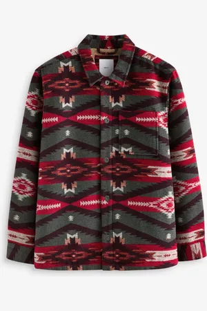Next Teddystof foret mønster Navajo Style ShacketXS