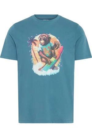 Blend Surfer Printed Short Sleeve 100% Cotton T-Shirtmedium