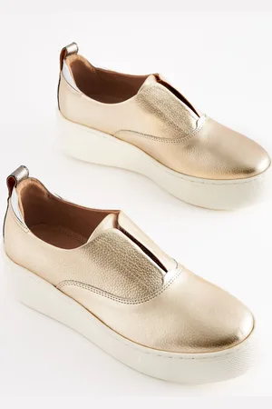 Next Signature Forever Comfort Leather Suede Chunky Wedge Platform Trainers