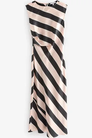 Next Ærmeløs Satin Drape Taljedetalje Midi Kjole44