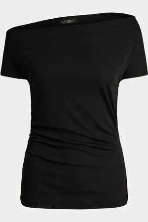 Ralph Lauren Arissa Off-The-Shoulder Black Jersey Blousessmall