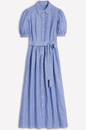 Boden Alexa 100% Linen Maxi Shirt Dress38