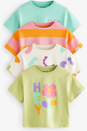 Next Short Sleeve 100% Cotton T-Shirts 4 Pack (3mths-7yrs)9 - 12 måneder (74 - 80cm)