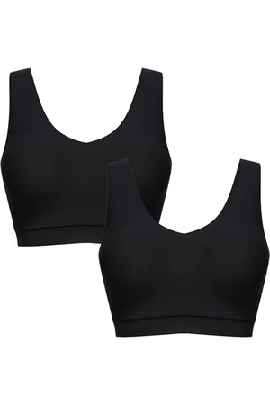 Chantelle Soft Stretch Seamless V-Neck Padded Crop Tops 2 PackM-L