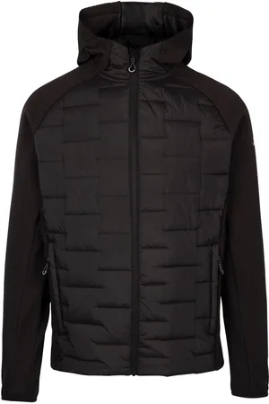 Trespass Mens Black Heber Hybrid HoodieL