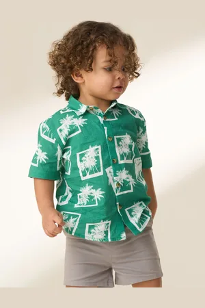 Angel & Rocket Jamie Mini Palm Print Resort 100% Cotton Shirt8692cm