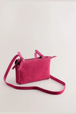 Next Suede Double Zip Cross-Body BagEn