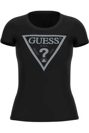 Guess Triangle Logo Short Sleeve 100% Cotton T-ShirtL