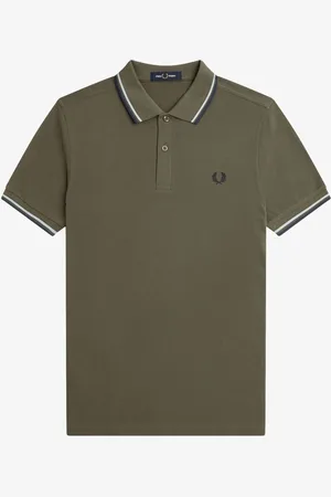 Fred Perry Poloskjorte med dobbelt stribe på krave2X-Large