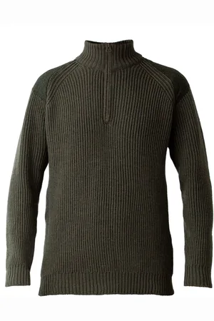 CELTIC & CO. Mens Green Ribbed Half Zip JumperXXL