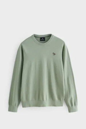 Paul Smith Crew Neck Logo Knitted 100% Cotton Jumperlarge
