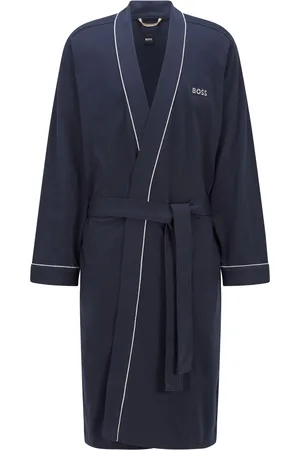 HUGO BOSS Logo Embroidered 100% Cotton Jersey Robe Dressing GownM
