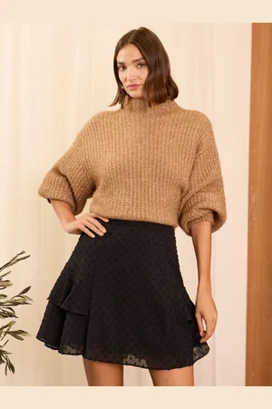 Love & Roses Dobby Trim Tiered Mini Nederdele