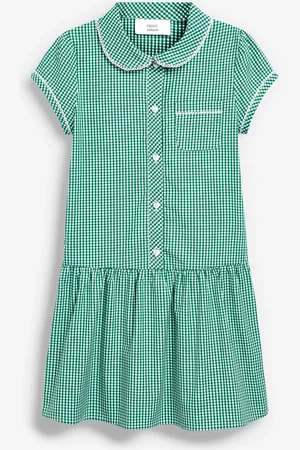 Next Cotton Rich Drop Waist Ternet School Kjole (3-14år)14 år (164cm)