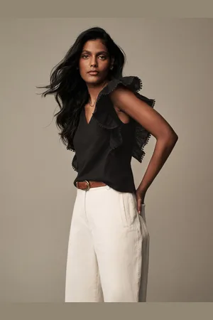 Laura Ashley Flæsekant Frill Top48
